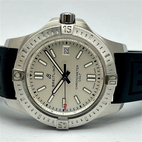 breitling colt silver|pre owned Breitling colt.